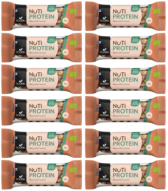 12 x Foodin NUTI Protein Almond & Caramel - 45g