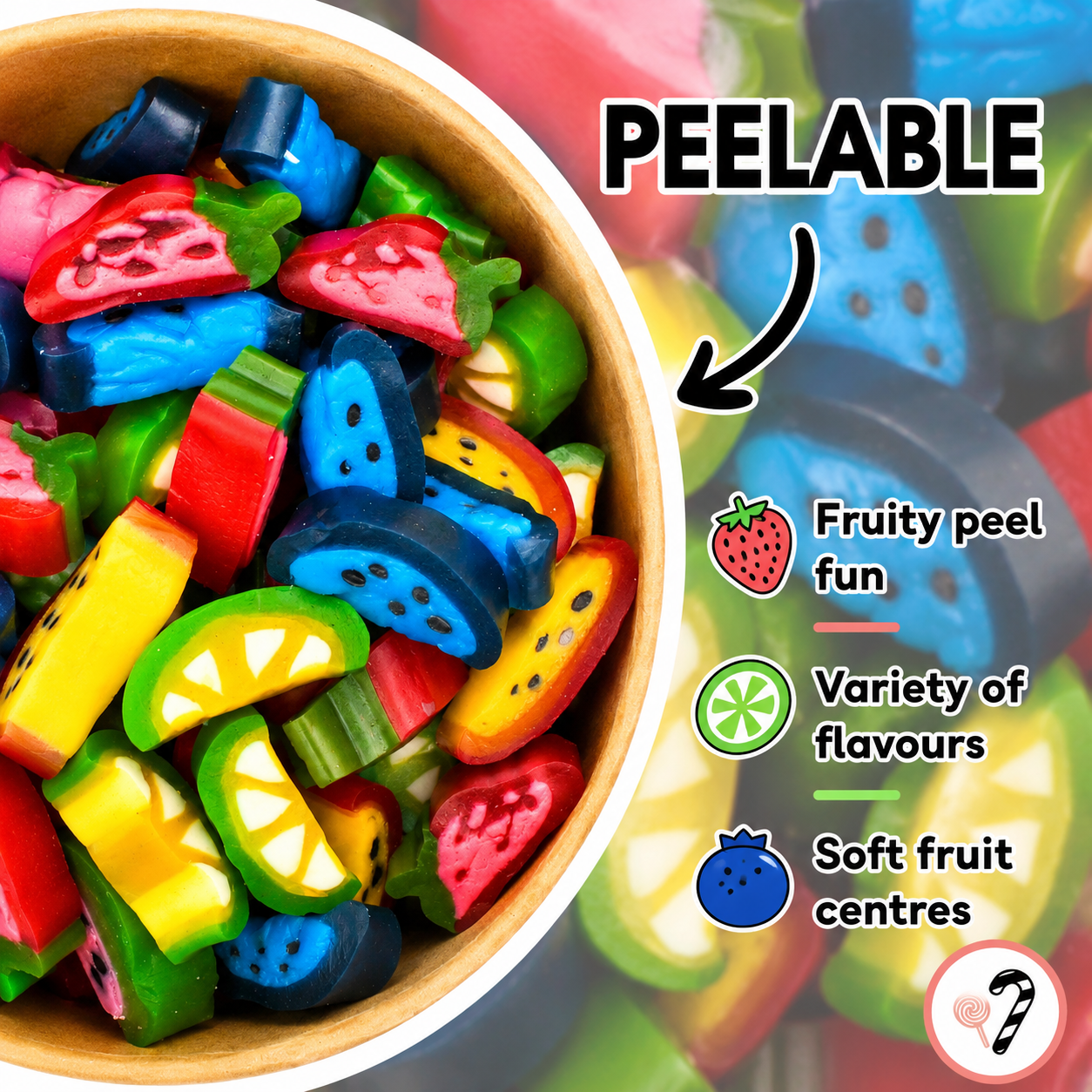 Peelable Sweets Candy Salad Bowl 700g