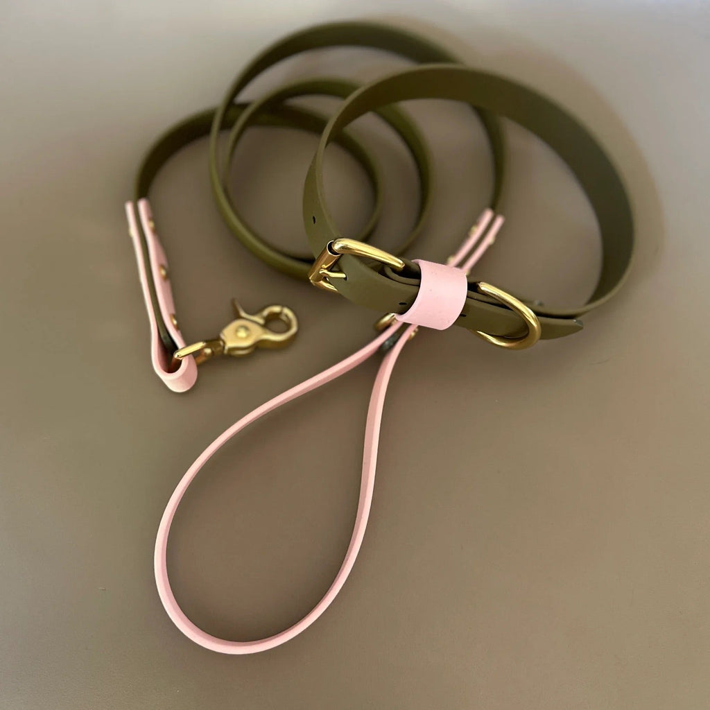 Petra Olive & Pastel Pink Colour Block Collar