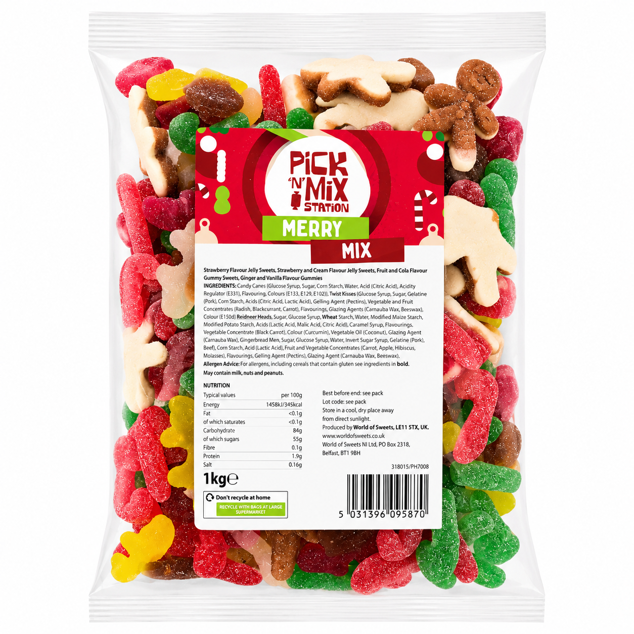 Pick n Mix Station Merry Mix Bag 1kg