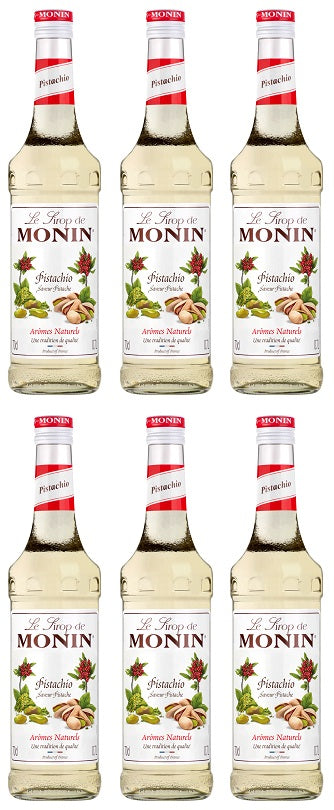 6 x Monin Pistachio Syrup 70Cl