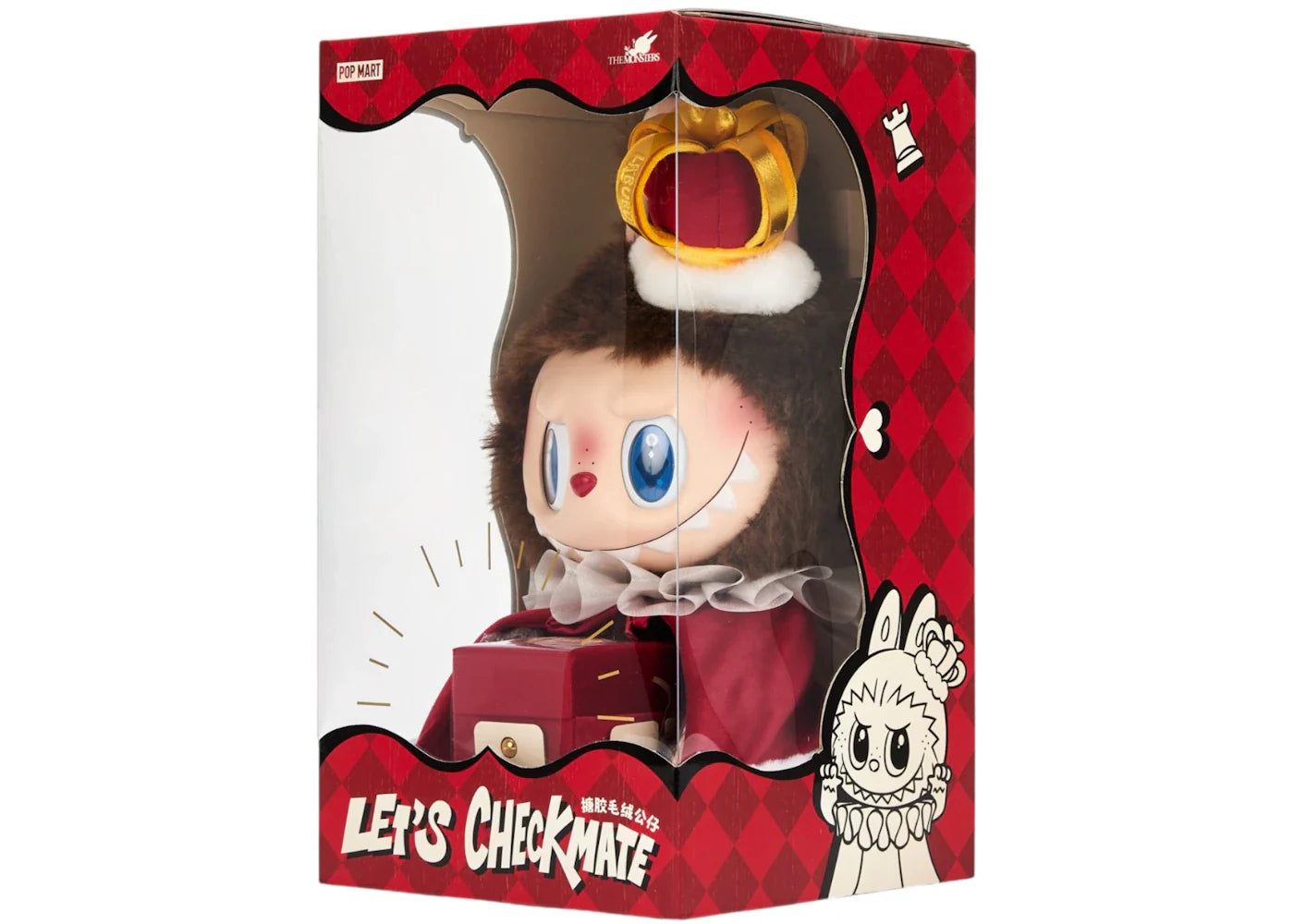 Pop Mart Labubu The Monsters Let's Checkmate Series Vinyl Plush Doll (KING)