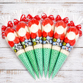 Prefilled Red and White Football-Inspired Sweet Cone