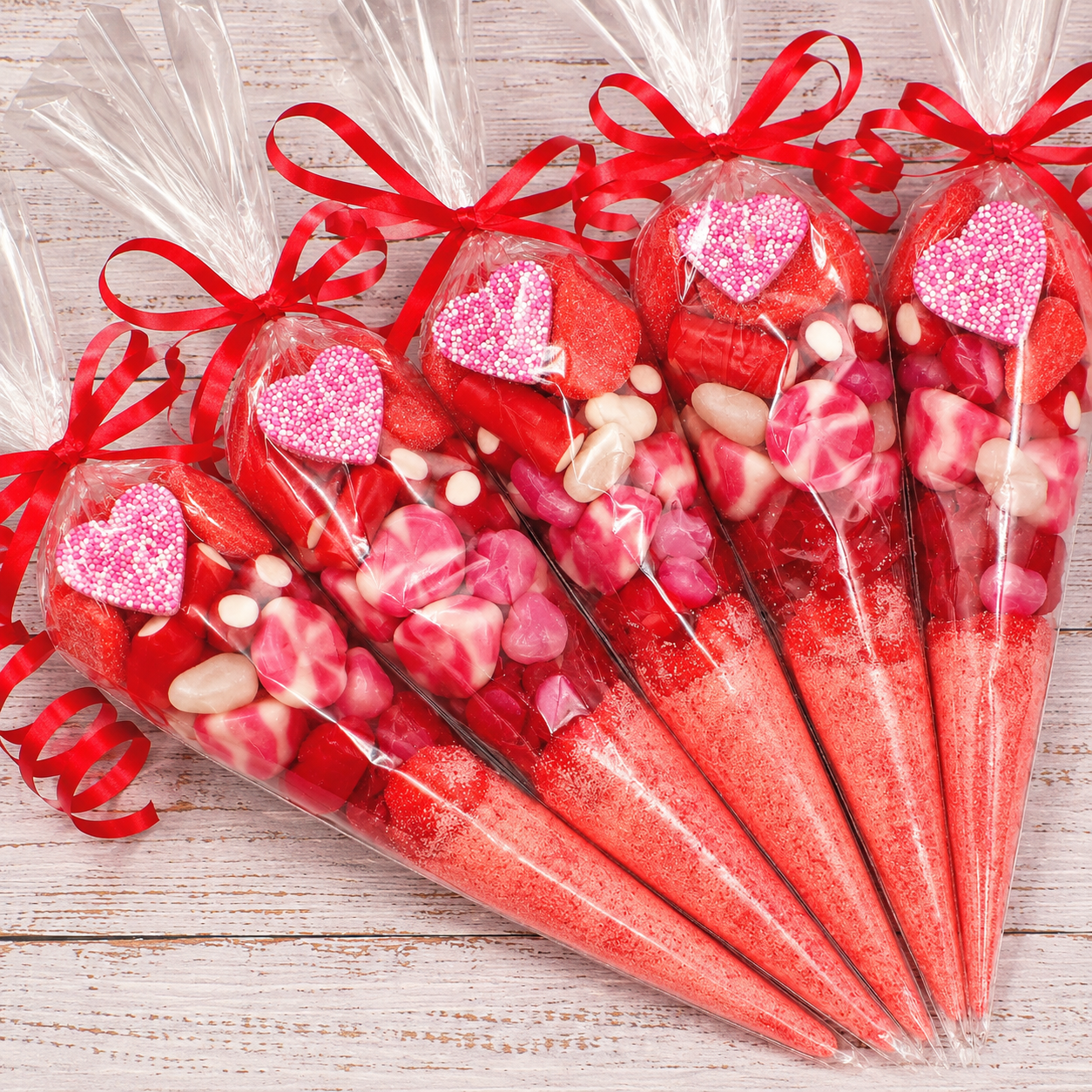 Prefilled Sweet Shop Made Red Sweet Cone