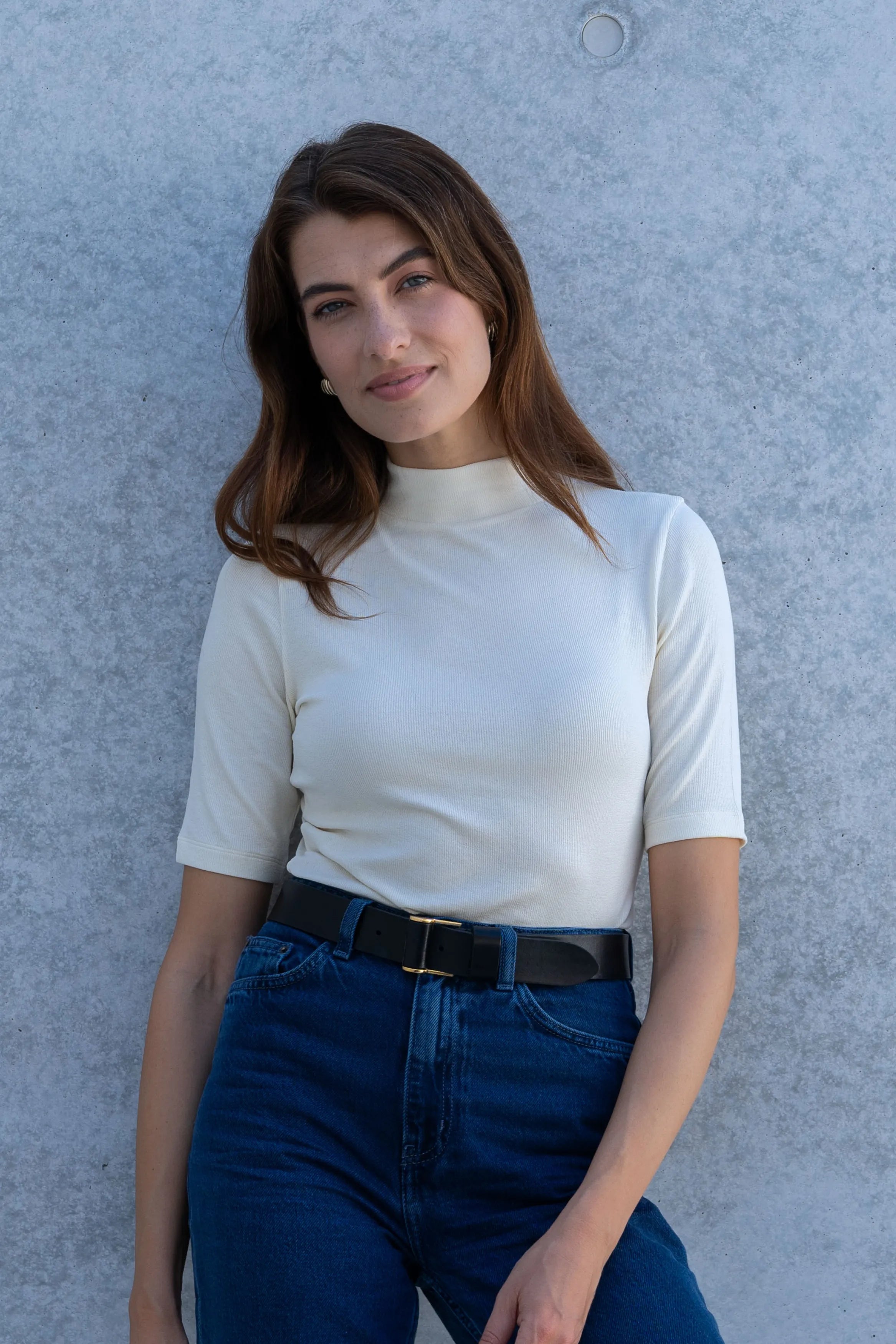 Mock Neck Micro Modal Top