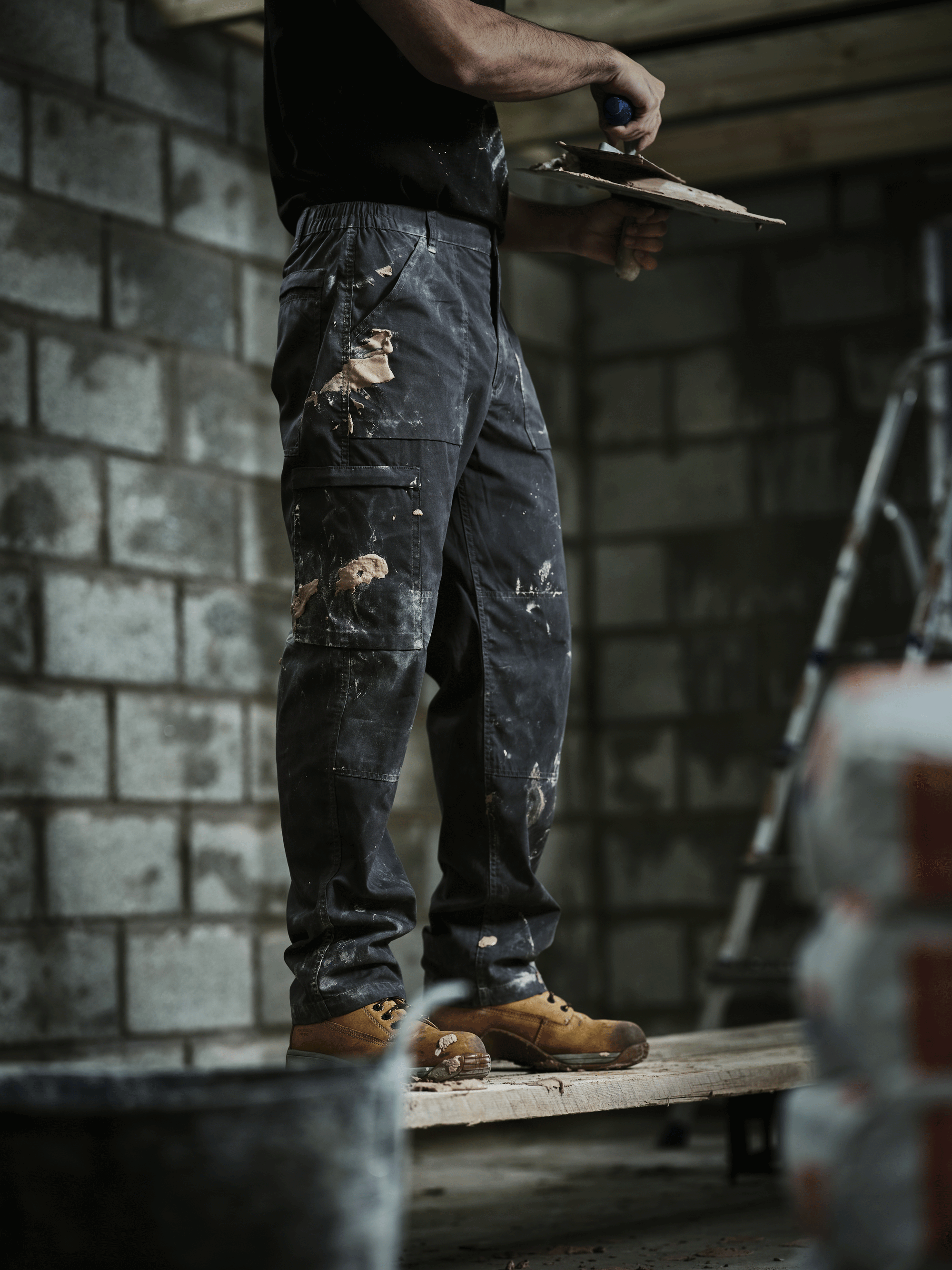 Regatta TRJ330 Water-Repellent Multi-Pocket Action Trousers Black
