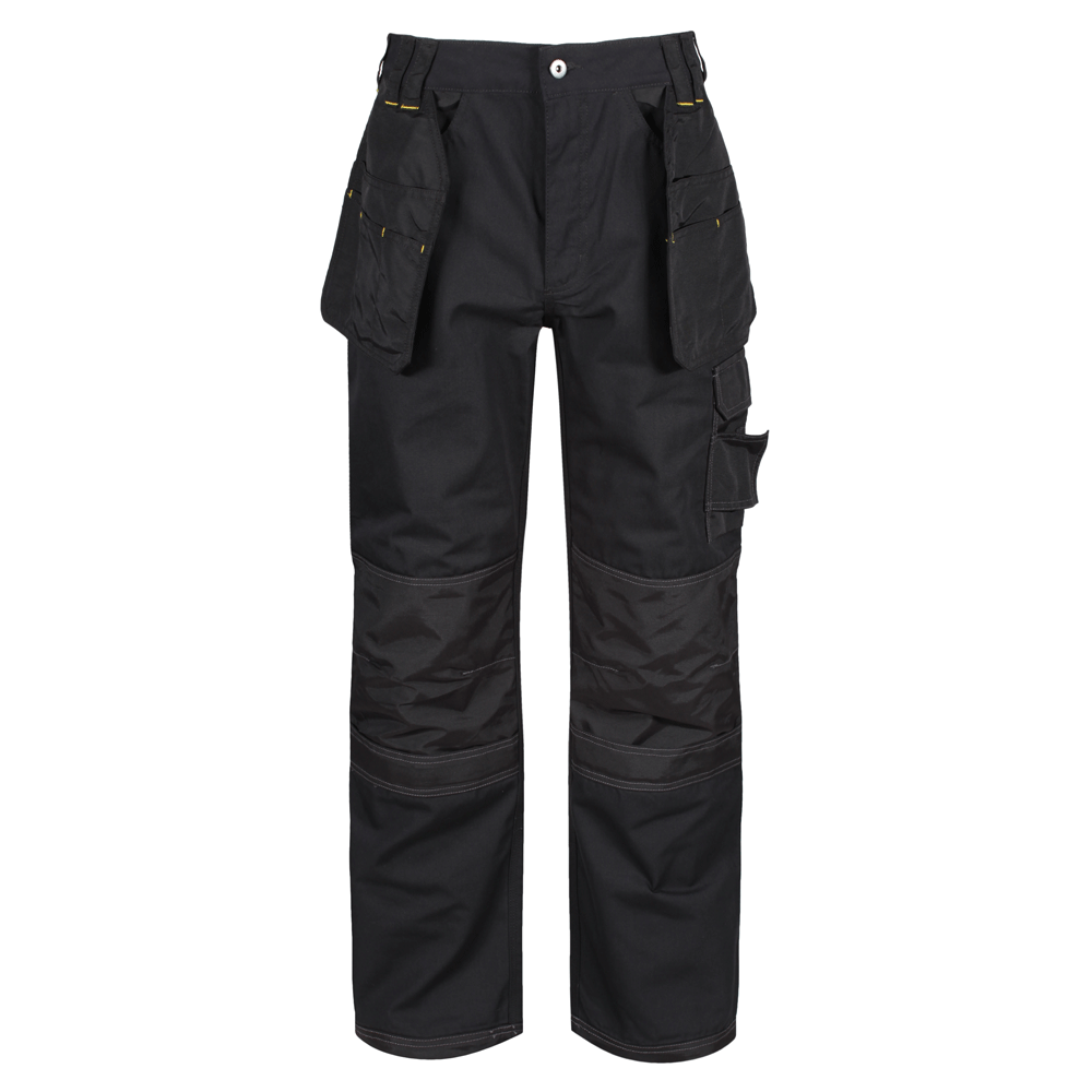 Regatta TRJ335 Hardwear Holster Pocket Kneepad Work Trousers Black 30" Waist / 33" Leg