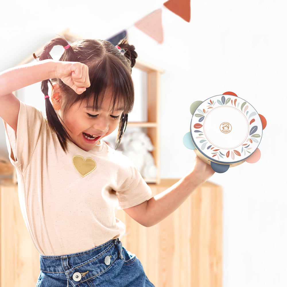 Speedy Monkey Wooden Tambourine