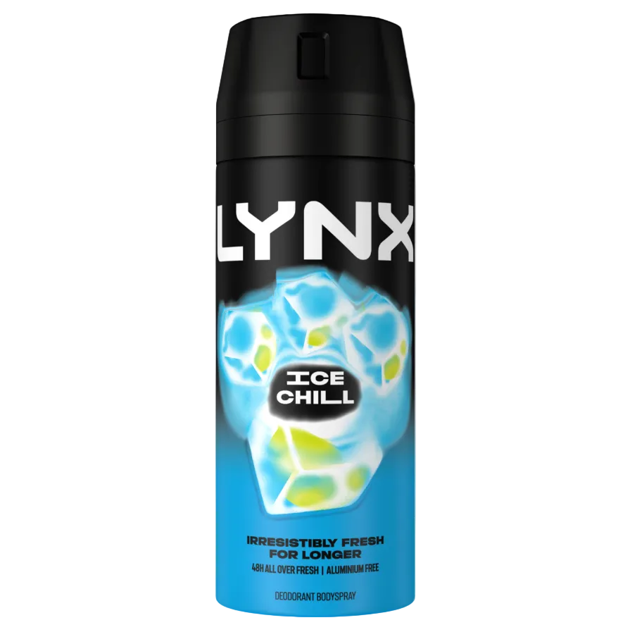 6 x Lynx  Anti-Perspirant Deodorant Spray Ice Chill 150Ml