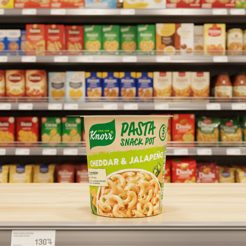 8 x Knorr Pasta Snack Pot Cheddar & Jalapeño 62G