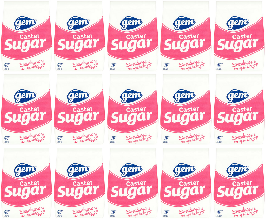 15 x Gem Caster Sugar 1Kg