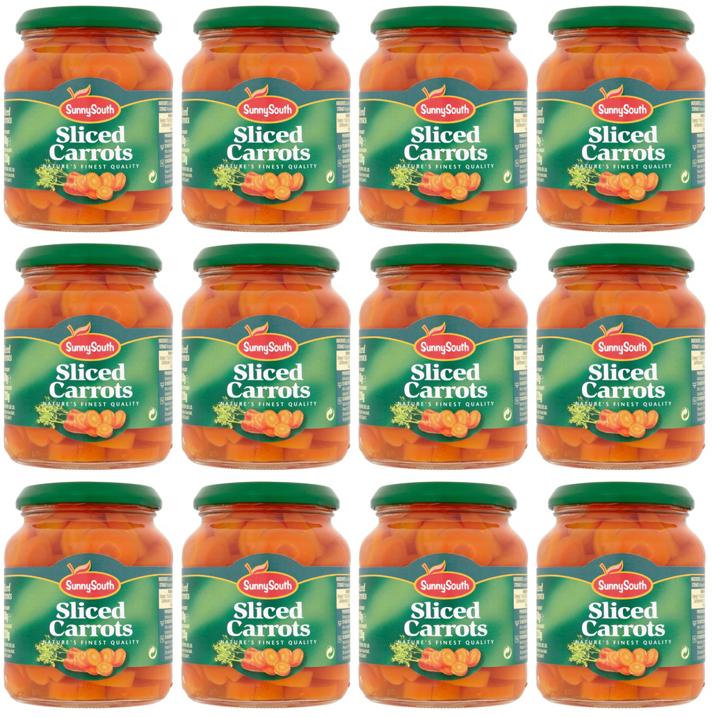 12 x Sunny South Sliced Carrots 340G