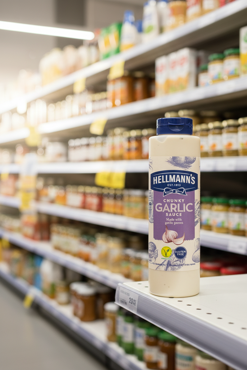 6 x Hellmann's Chunky Garlic Sauce 850Ml (858G)