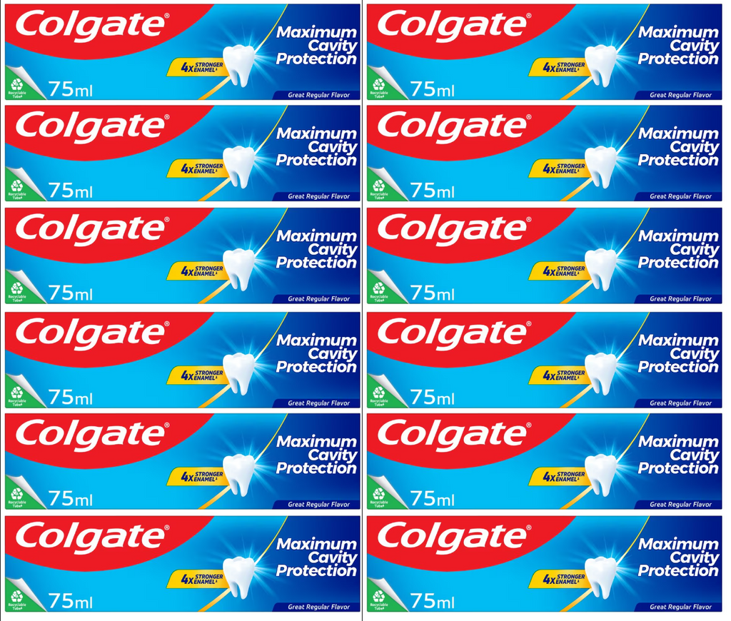 12 x Colgate Maximum Cavity Protection Toothpaste 75Ml