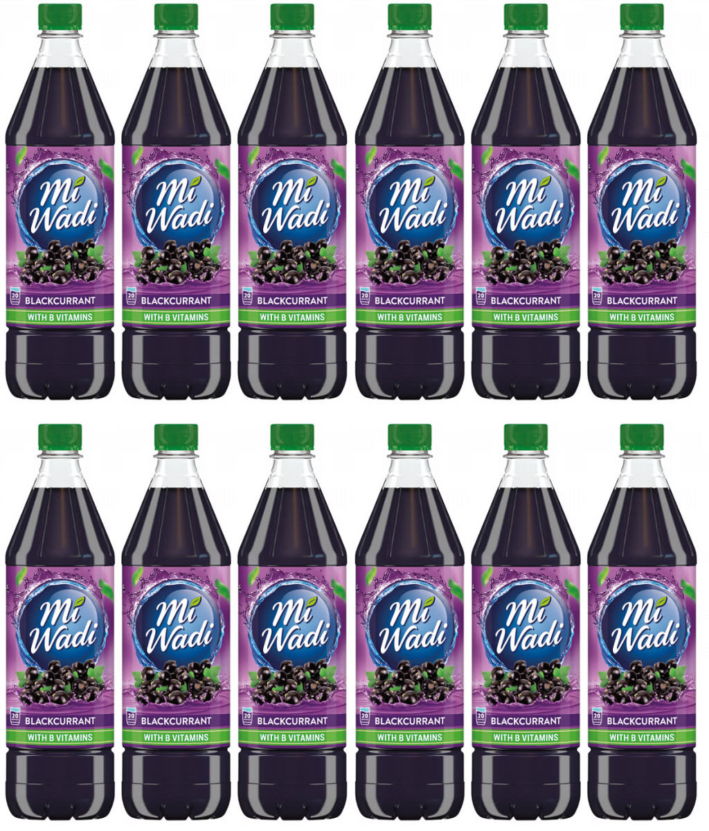 12 x Miwadi Blackcurrant 1L