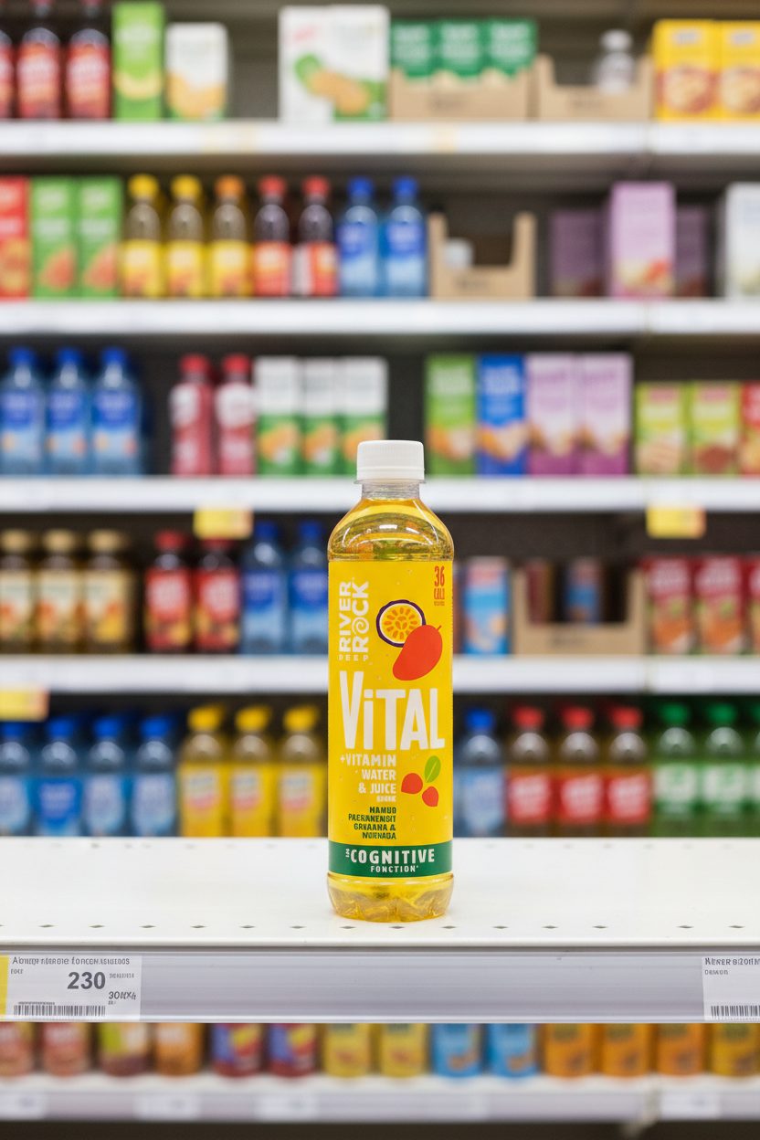 15 x Riverrock Vital + Vitamin Water & Juice Drink Mango Passionfruit