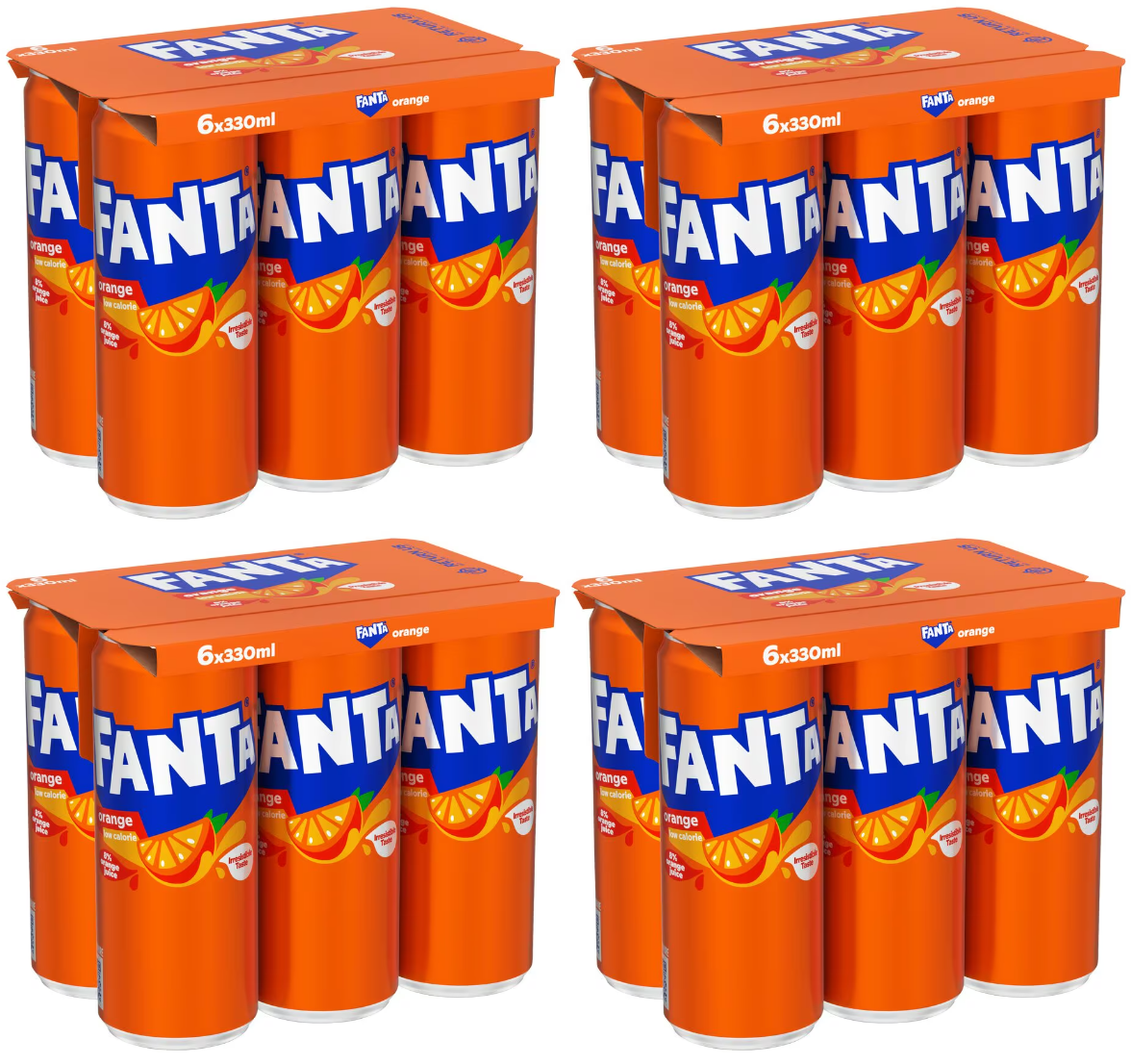 4 x Fanta Orange 6 X 330Ml