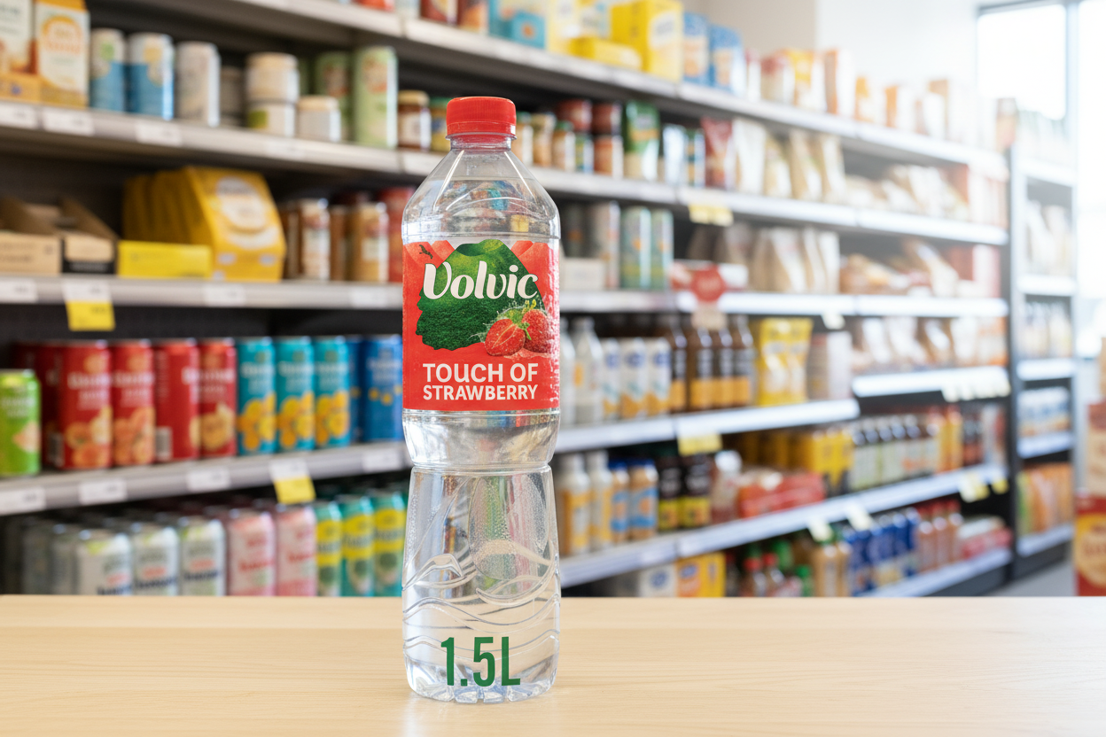 6 x Volvic Touch Of Fruit Strawberry Sugar Free 1.5L