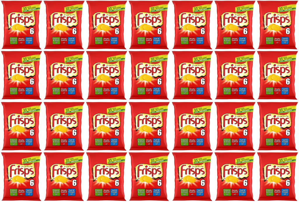 28 x Kp Frisps Assorted Crisps 6pk - 6X25.5GM