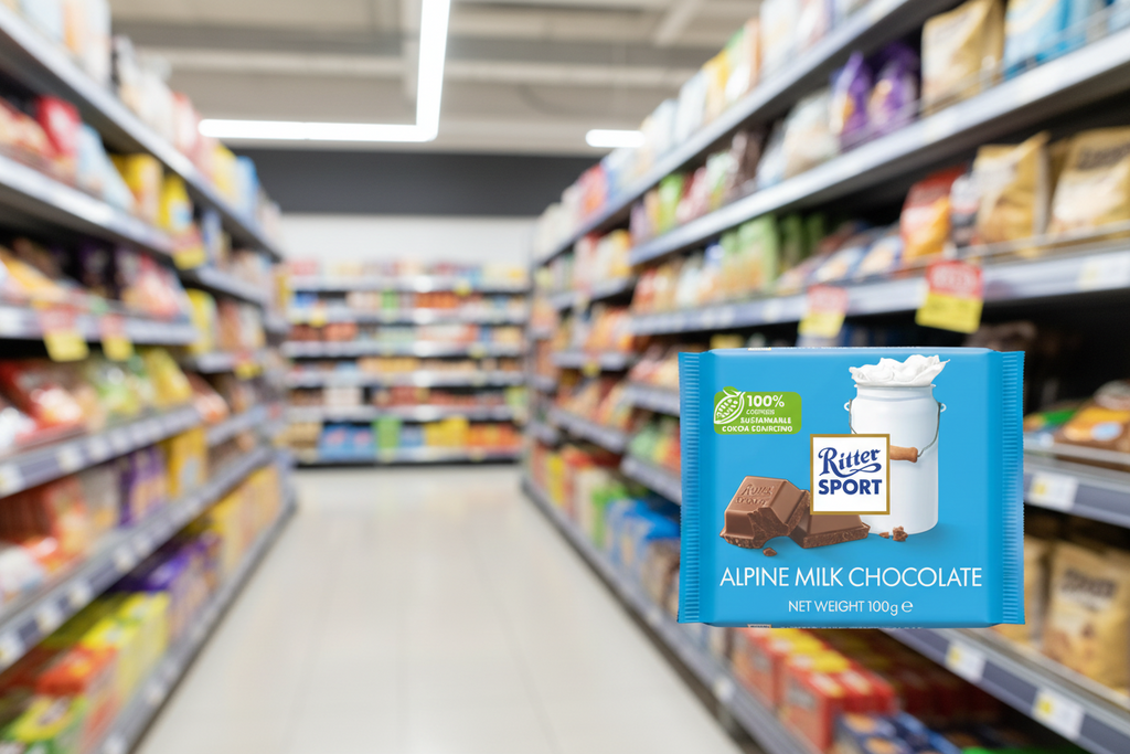 12 x Ritter Sport Alpine Milk Chocolate 100G
