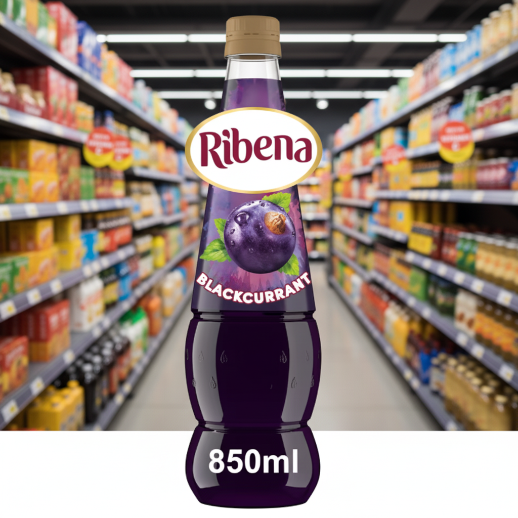 12 x Ribena Blackcurrant Squash 850Ml