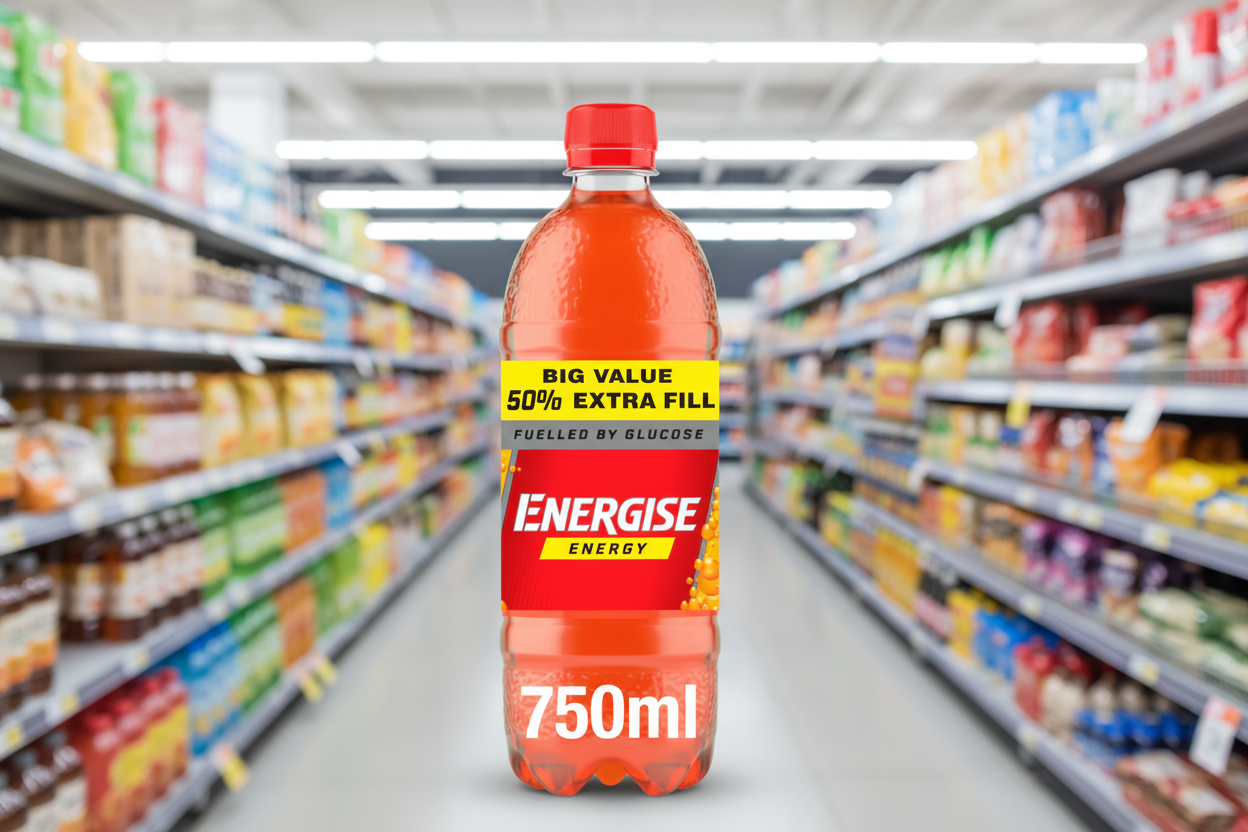 20 x Energise Energy Orange Bottle 750Ml