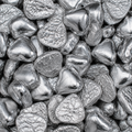 Silver Foil Milk Chocolate Hearts