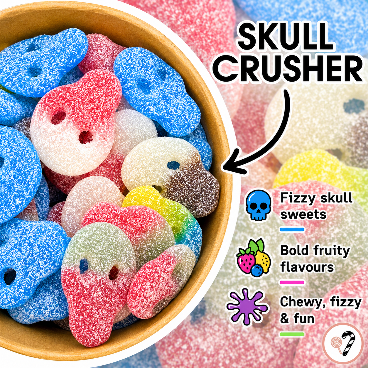 Skull Crusher Candy Salad Bowl 700g