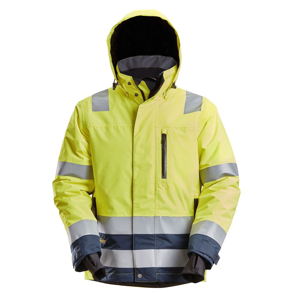 Snickers 1132 AllroundWork, Hi-Vis Class 3 Waterproof Insulated Jacket