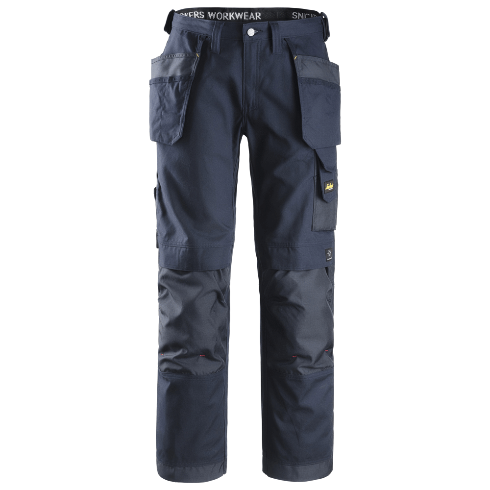 Snickers 3214 Craftsmen Holster Pocket Trousers, Canvas+ Navy Blue Waist 31"- Leg 30"- Snickers Size: 88