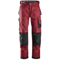Snickers 3312 Craftsmen Trousers, DuraTwill Chilli Red/Black, 31" Waist 35" Leg-Snickers 146