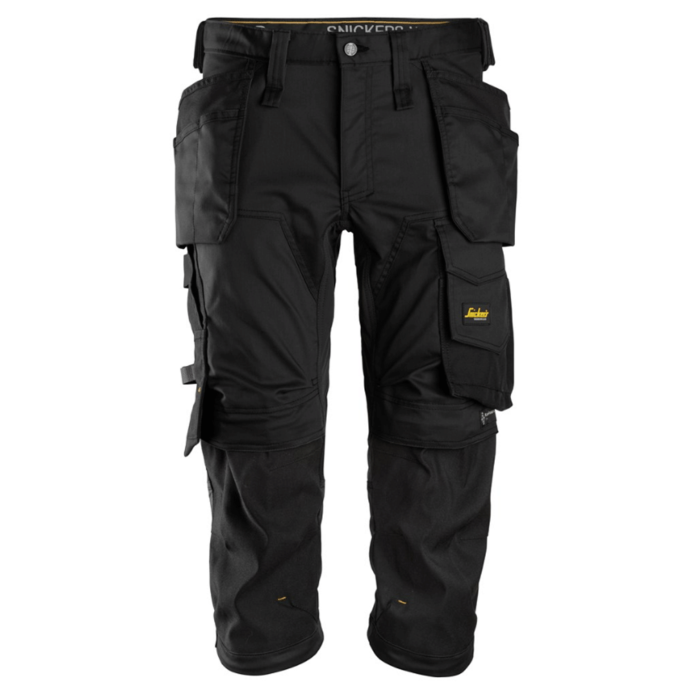 Snickers 6142 AllroundWork, Stretch Kneepad Holster Pockets Pirate Trousers Black Snickers Size 50 (35" Waist)