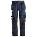 Snickers 6251 AllroundWork, Stretch Loose Fit Holster Pocket Work Trousers Navy Blue/Black, 33" Waist 35" Leg-Snickers 148