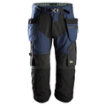 Snickers 6905 FlexiWork Holster Pocket Pirate Work Trousers Navy Blue / Black / Waist Size 44" - Reg Leg / Snickers Size: 60