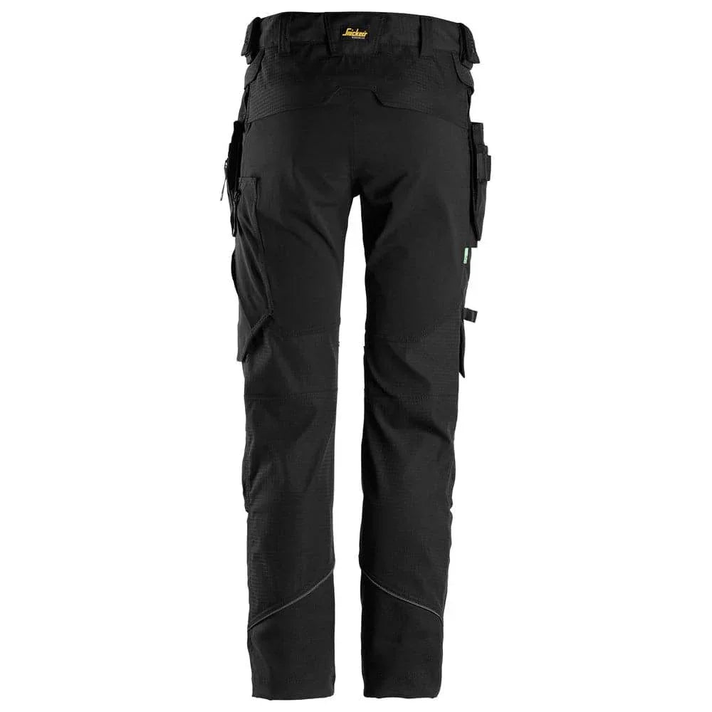 Snickers 6972  FlexiWork, Work Trousers+ Detachable Holster Pockets Black 38" Waist - 37" Leg