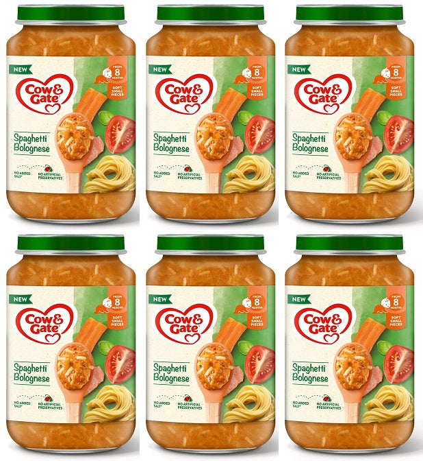 6 x Cow & Gate Jar Spaghetti Bolognese - 200G