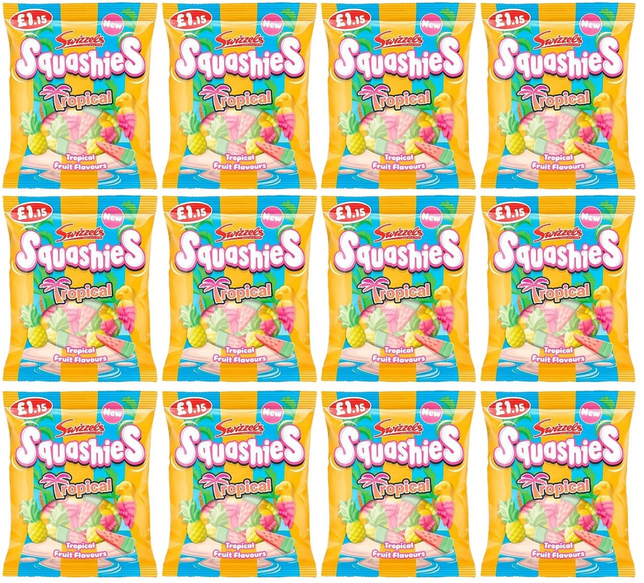 12 x Squashies Tropical - 100GM