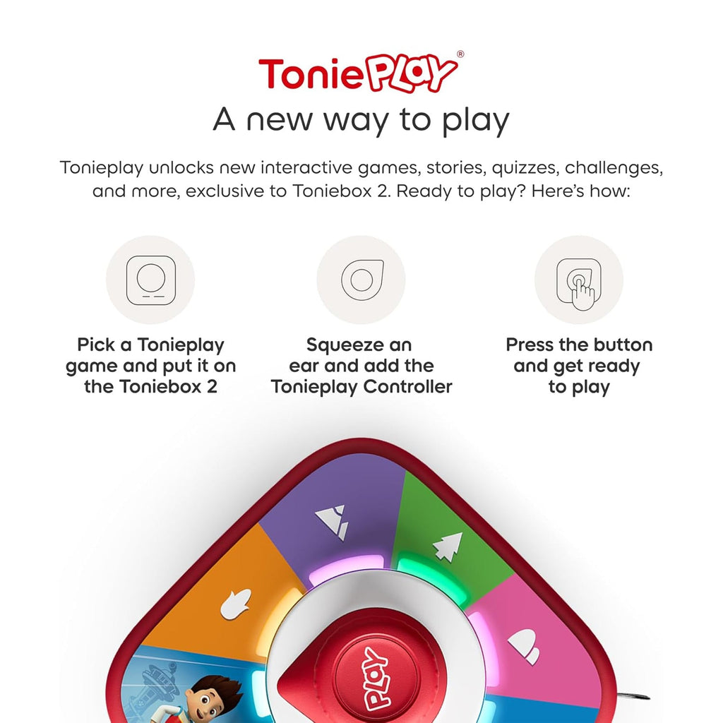 Tonies Toniebox 2 Play Set Including Paw Patrol Chase Tonie, Tonieplay Game & Tonieplay Controller - Moon Grey