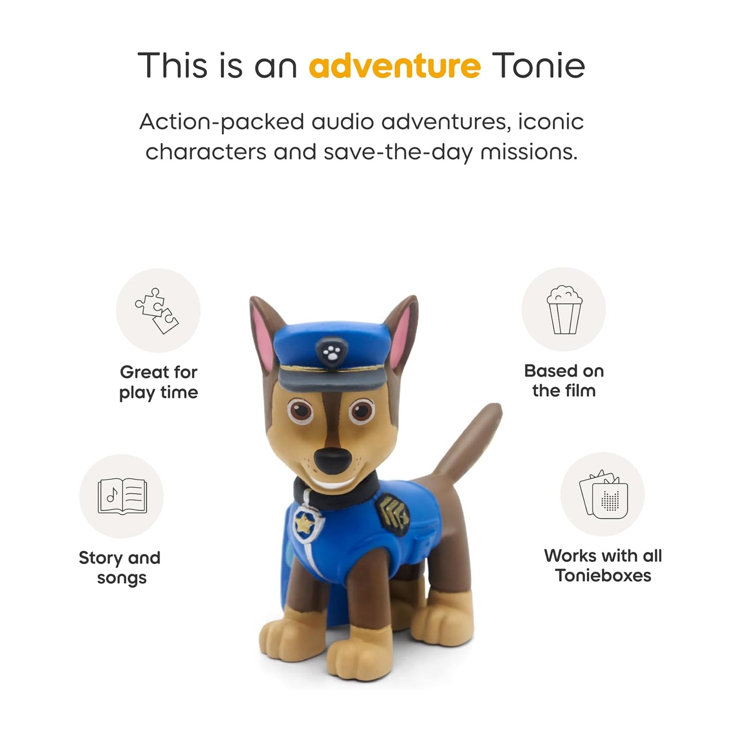 Tonies Toniebox 2 Play Set Including Paw Patrol Chase Tonie, Tonieplay Game & Tonieplay Controller - Sky Blue