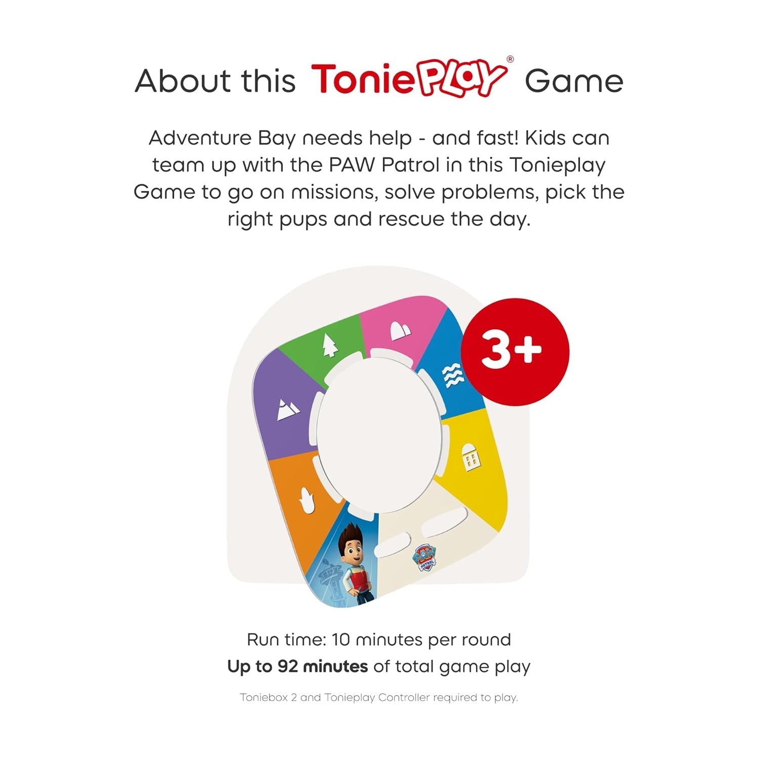 Tonies Toniebox 2 Play Set Including Paw Patrol Chase Tonie, Tonieplay Game & Tonieplay Controller - Sunset Red