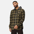 Regatta TRS205 Hooded Shirt Jacket Dark Khaki Check 3XL