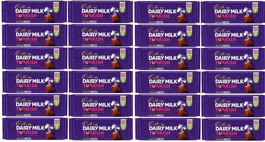 24 x Cadbury Dairy Milk Turkish Irish - 47Gm