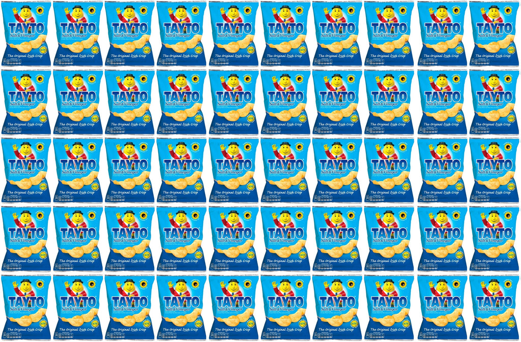 50 x Tayto Salt & Vinegar Flavour Potato Crisps 35G
