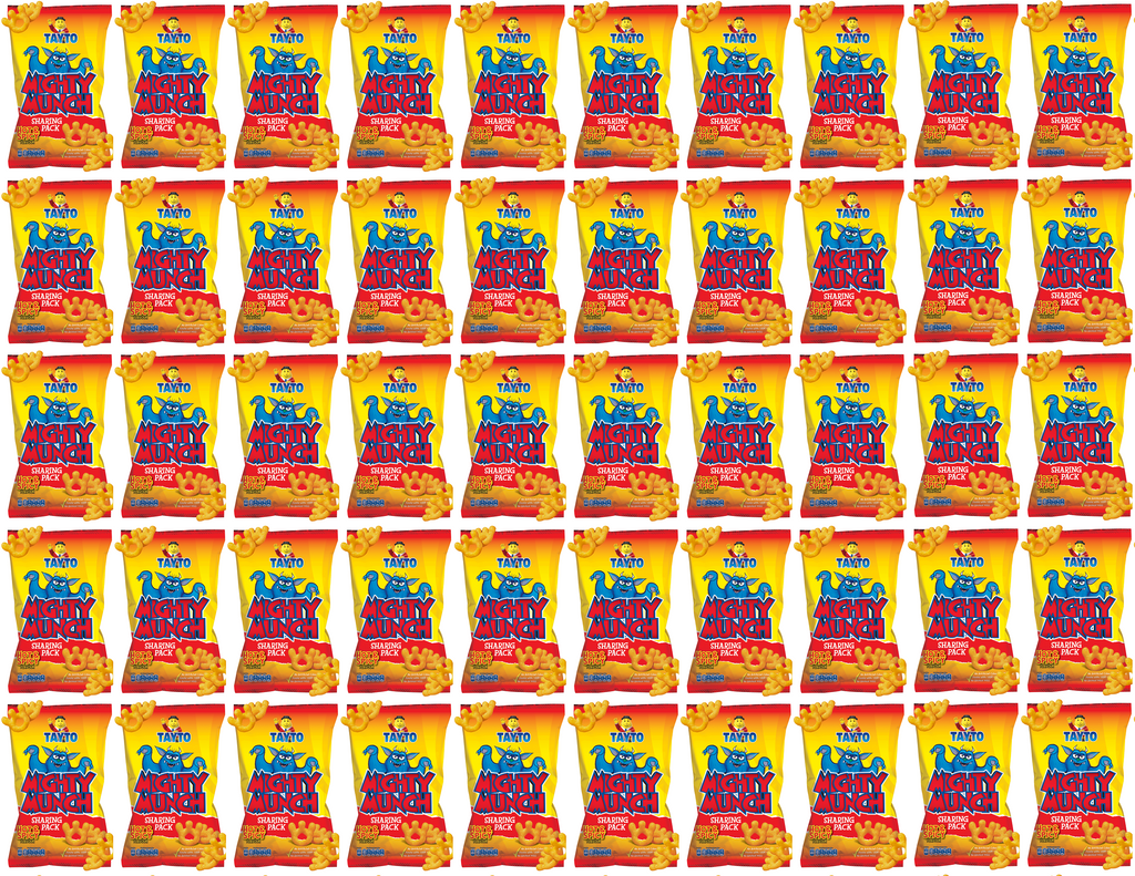 50 x Tayto Mighty Munch Hot & Spicy Flavour Potato Snacks 31G