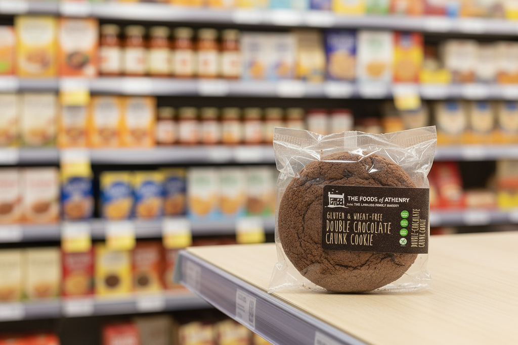 20 x The Foods Of Athenry I Love Cookies Double Chocolate Chunk 60G
