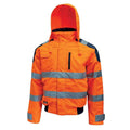 U-Power Best Hi-Vis Waterproof Breathable Work Bomber Jacket Hood