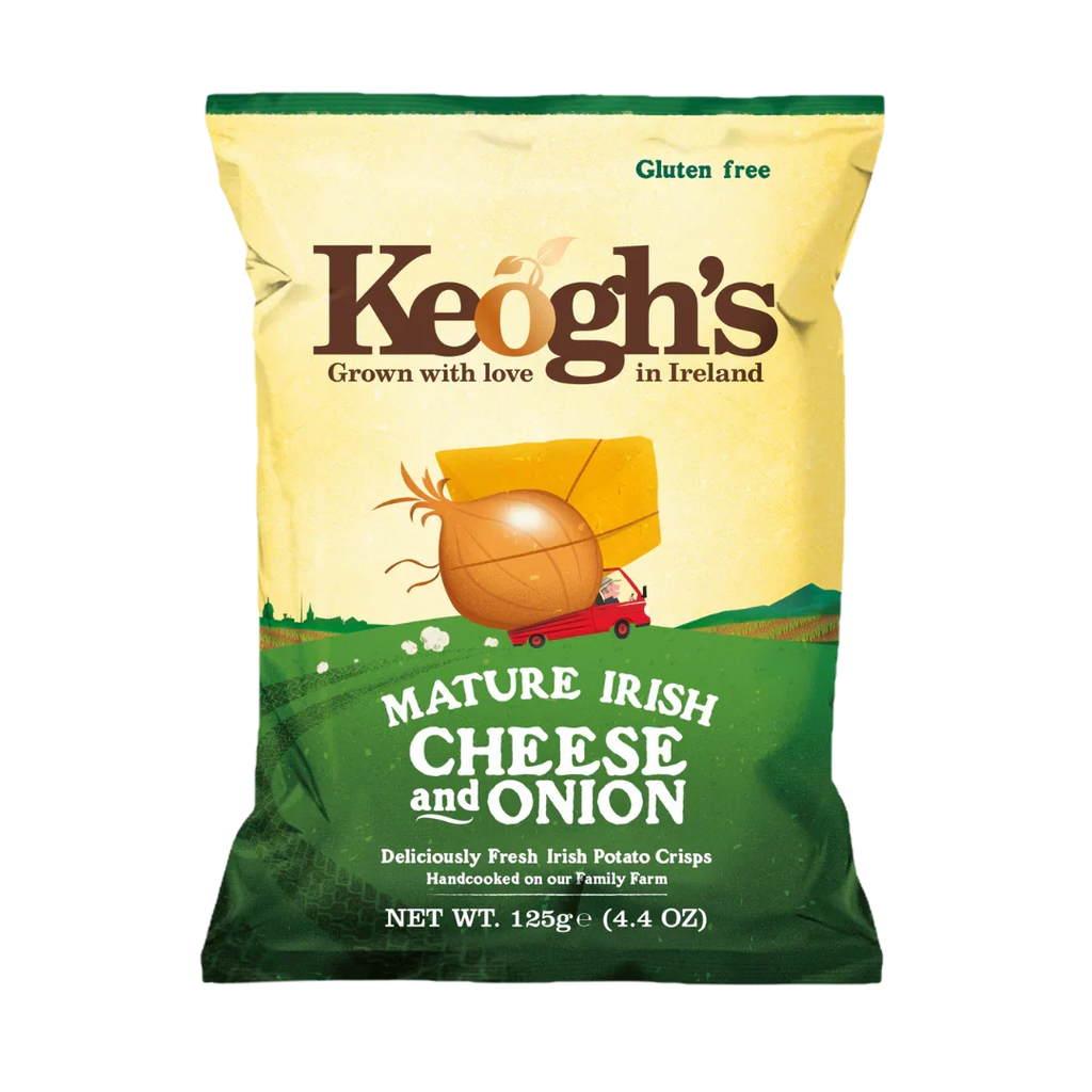 12 x Keoghs Irish Cheese & Onion Crisps - 125GM