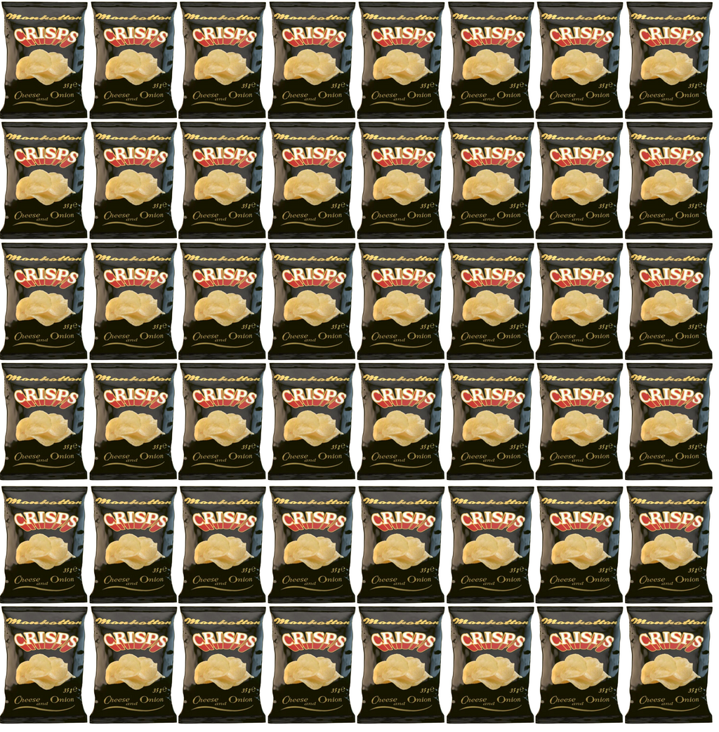 48 x Manhattan Crisps Cheese And Onion 35G