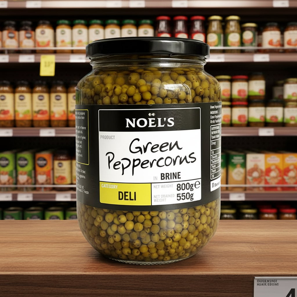 6 x Noel's Green Peppercorns In Brine 800G