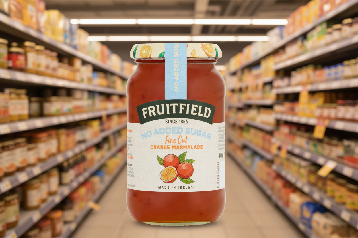 12 x Fruitfield No Added Sugar Orange Marmalade 440G